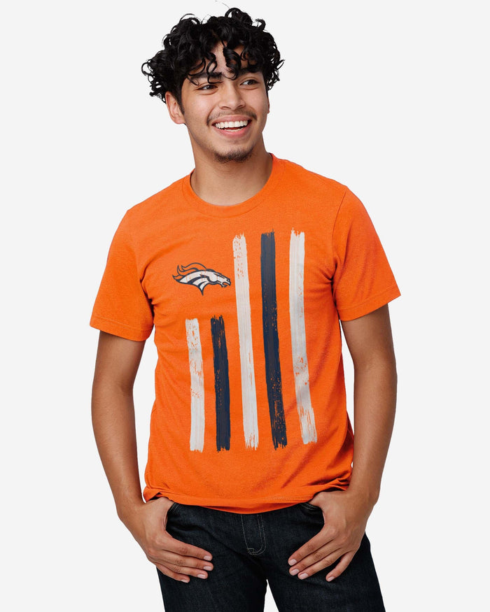 Denver Broncos Brushstroke Flag T-Shirt FOCO - FOCO.com