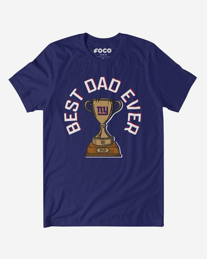 New York Giants Best Dad Ever Trophy T-Shirt FOCO S - FOCO.com