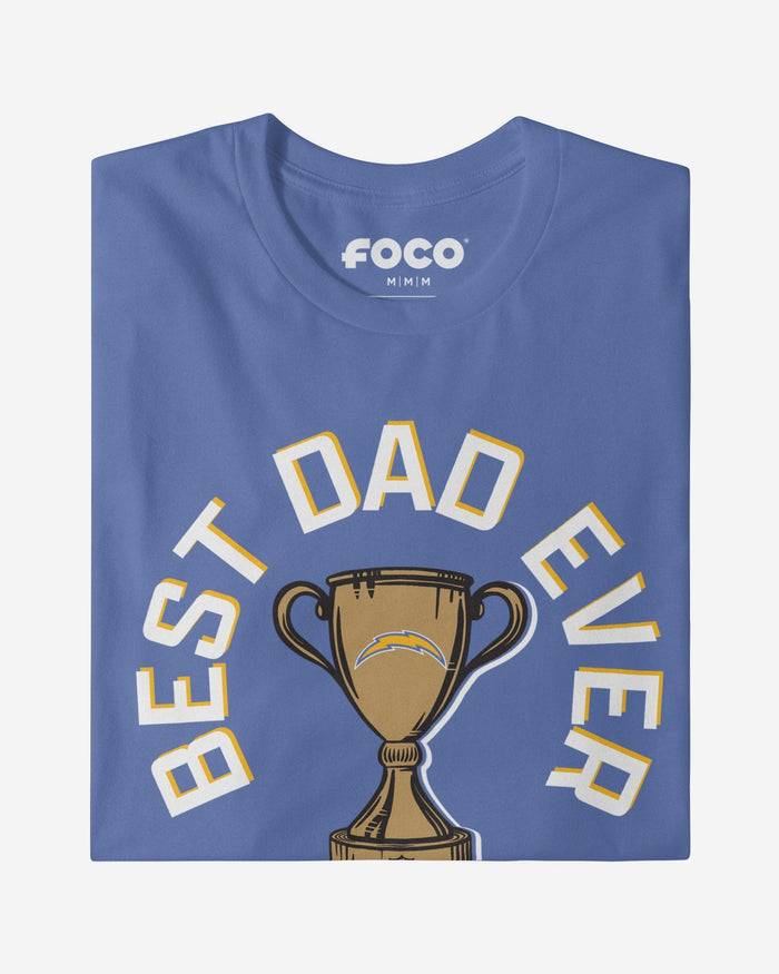 Los Angeles Chargers Best Dad Ever Trophy T-Shirt FOCO S - FOCO.com