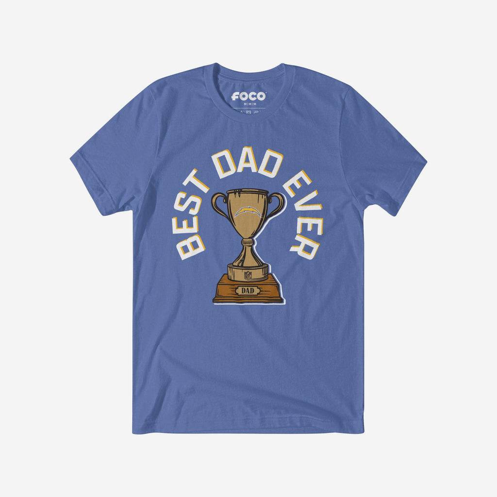 Los Angeles Chargers Best Dad Ever Trophy T-Shirt FOCO S - FOCO.com