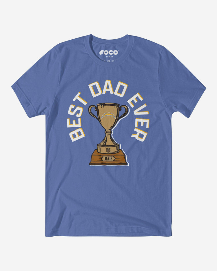 Los Angeles Chargers Best Dad Ever Trophy T-Shirt FOCO S - FOCO.com