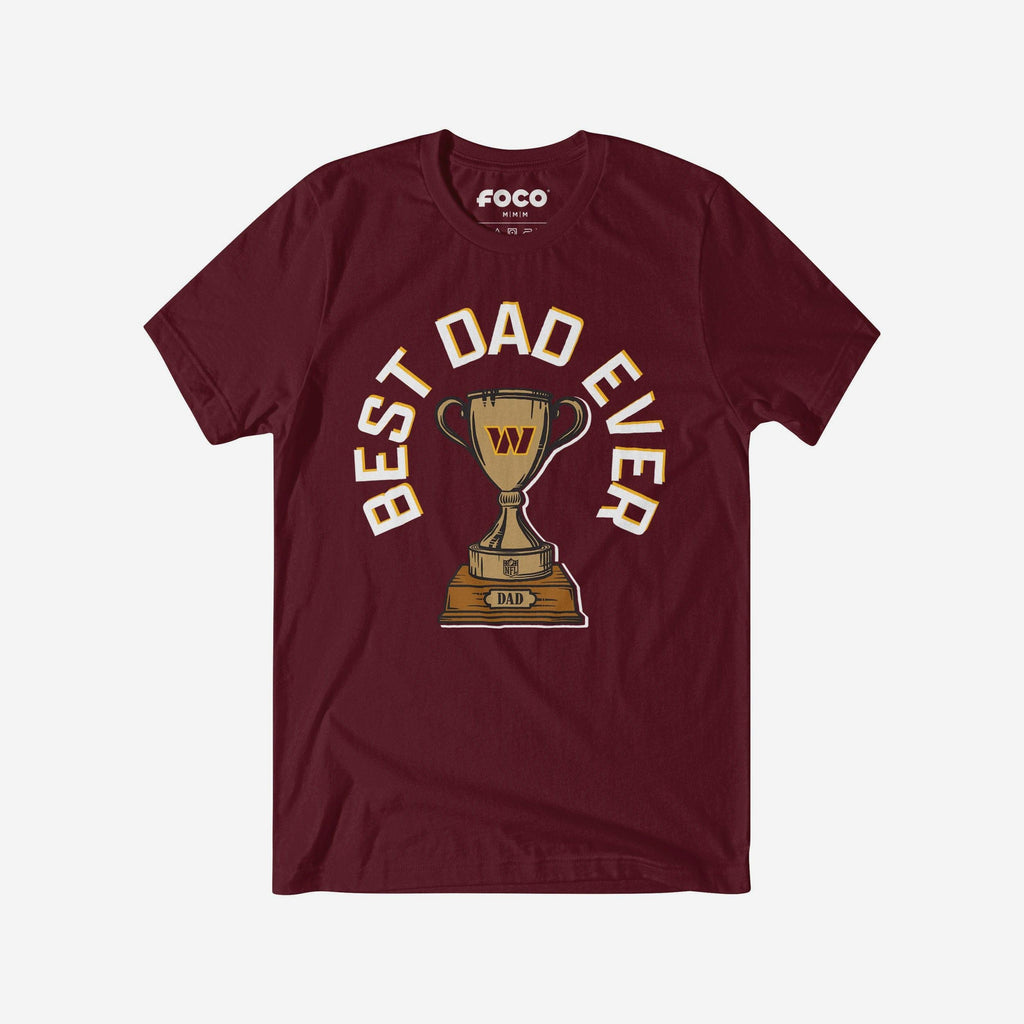 Washington Commanders Best Dad Ever Trophy T-Shirt FOCO S - FOCO.com
