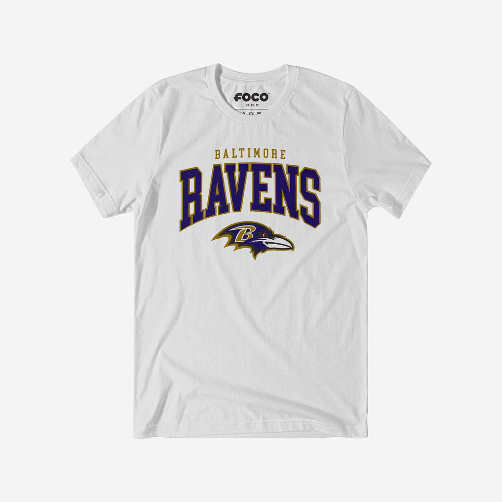 Baltimore Ravens Classic Logo T-Shirt FOCO White S - FOCO.com