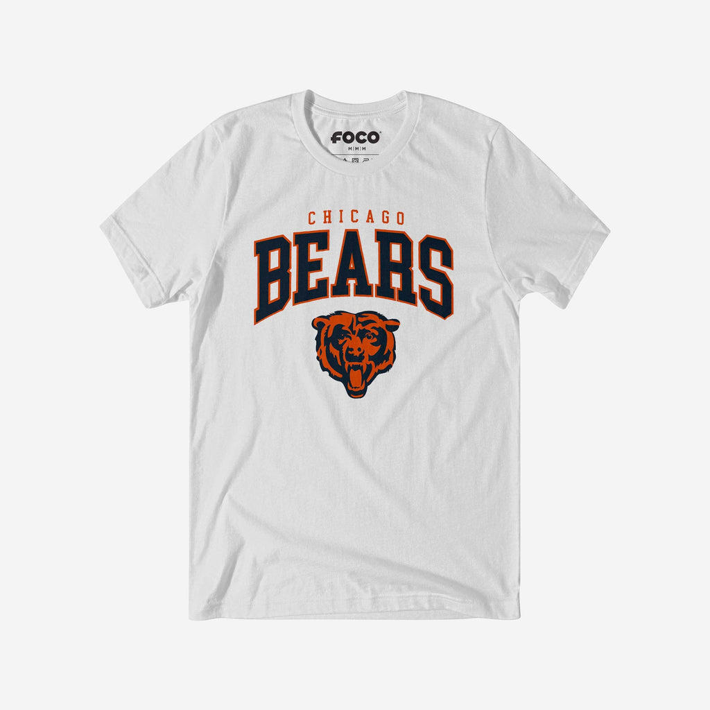 Chicago Bears Classic Logo T-Shirt FOCO White S - FOCO.com