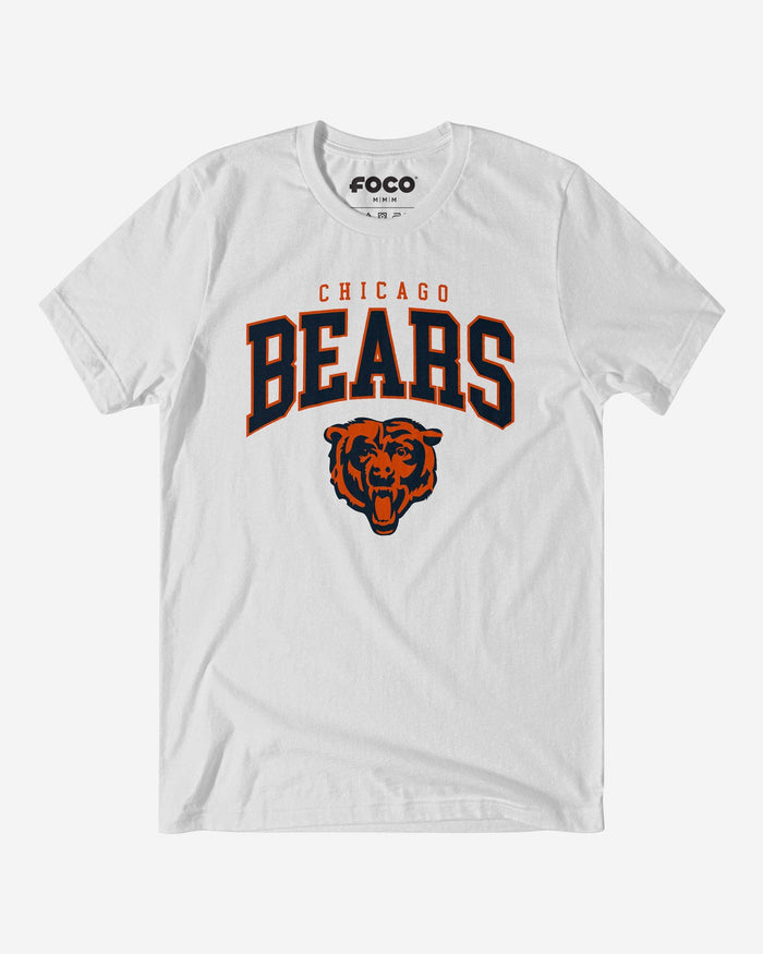 Chicago Bears Classic Logo T-Shirt FOCO White S - FOCO.com