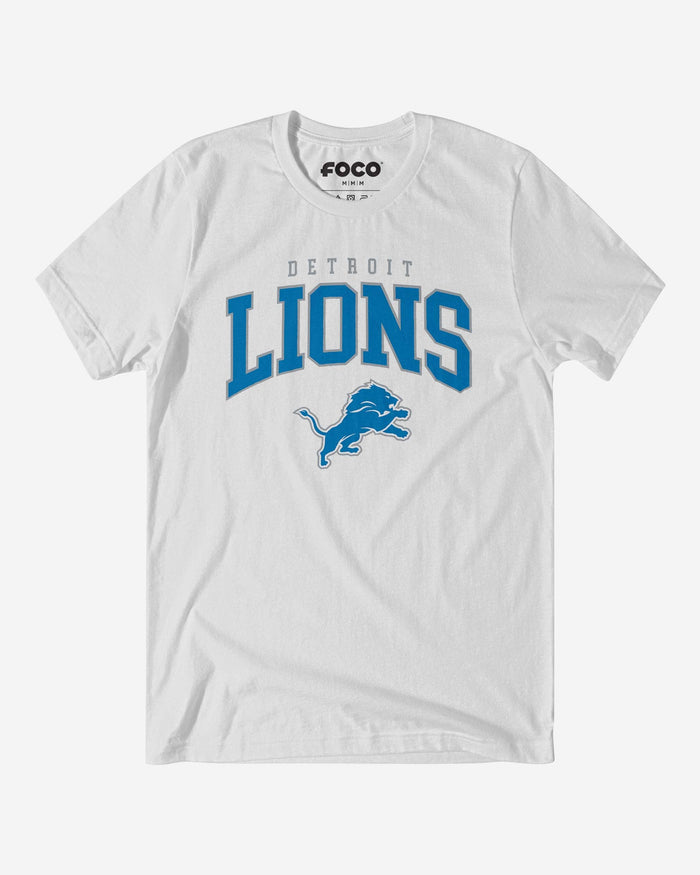 Detroit Lions Classic Logo T-Shirt FOCO White S - FOCO.com