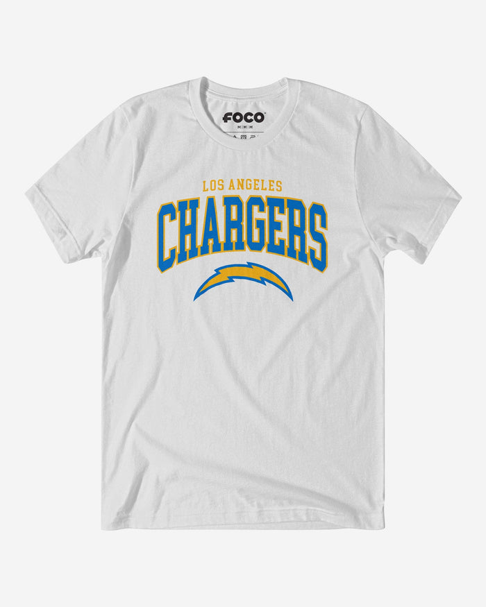 Los Angeles Chargers Classic Logo T-Shirt FOCO White S - FOCO.com