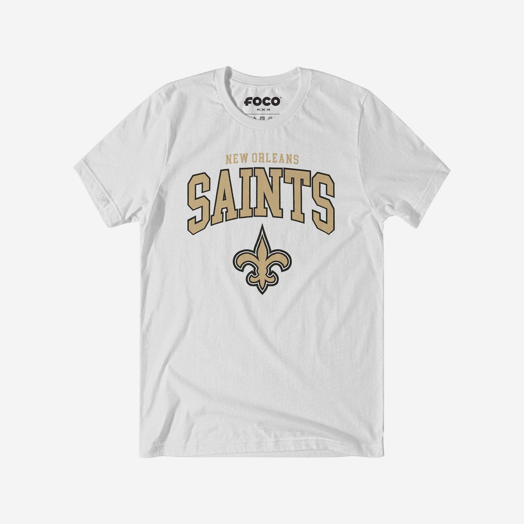 New Orleans Saints Classic Logo T-Shirt FOCO White S - FOCO.com