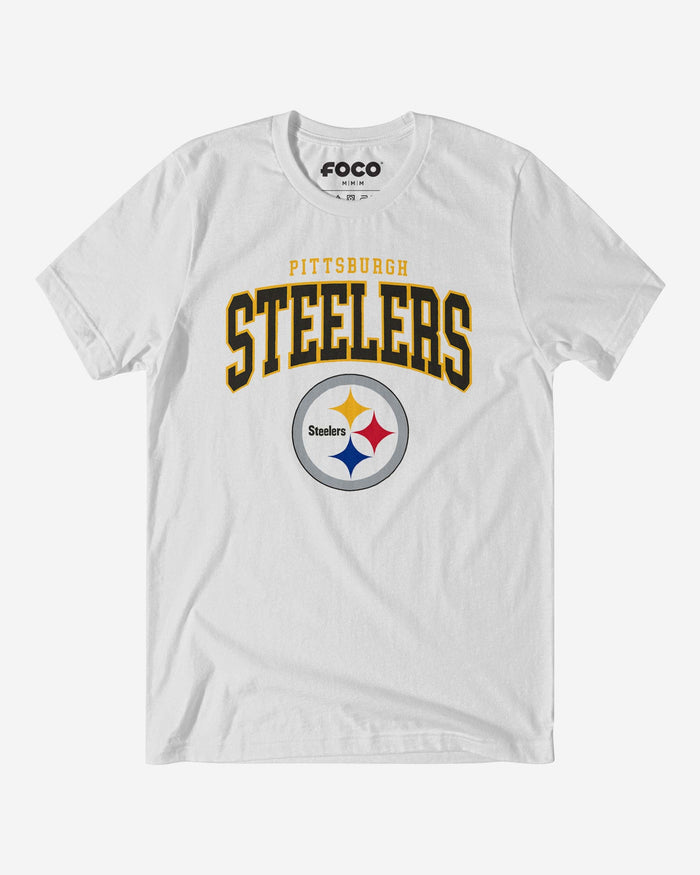 Pittsburgh Steelers Classic Logo T-Shirt FOCO White S - FOCO.com