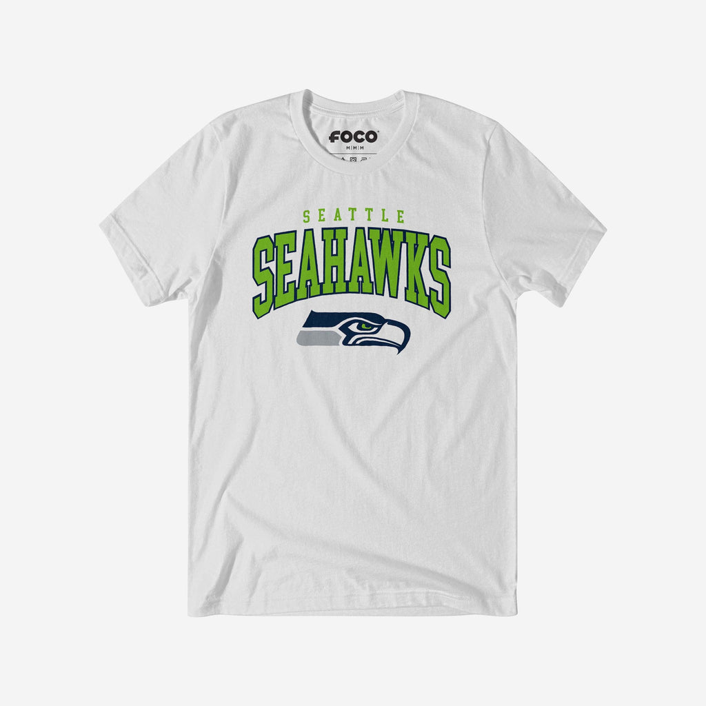 Seattle Seahawks Classic Logo T-Shirt FOCO White S - FOCO.com