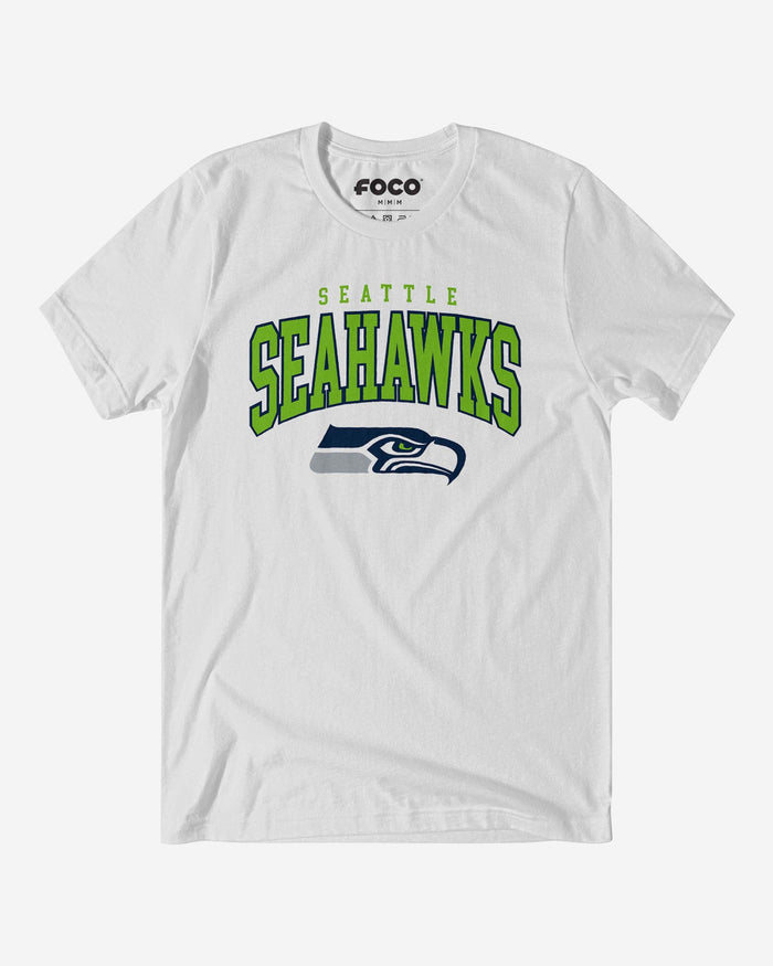 Seattle Seahawks Classic Logo T-Shirt FOCO White S - FOCO.com