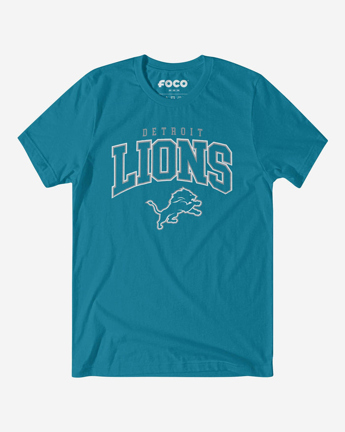 Detroit Lions Classic Logo T-Shirt FOCO Neon Blue S - FOCO.com