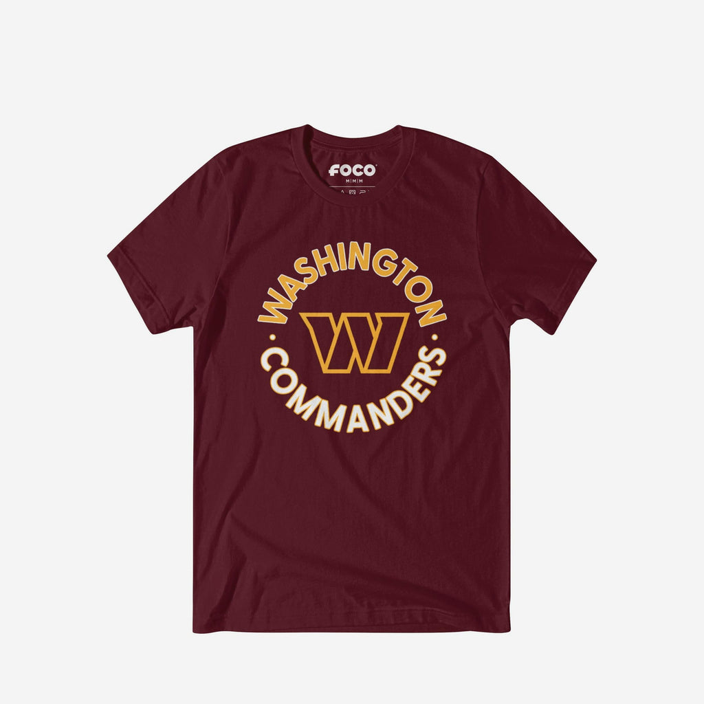 Washington Commanders Circle T-Shirt FOCO S - FOCO.com