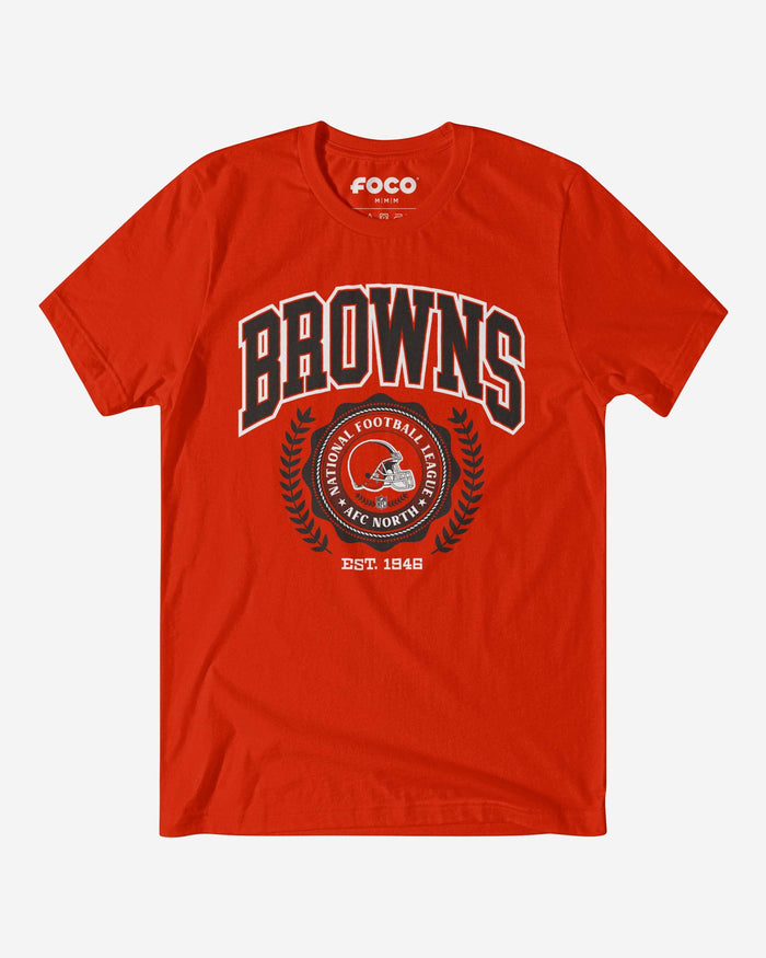 Cleveland Browns Team Crest T-Shirt FOCO Poppy S - FOCO.com