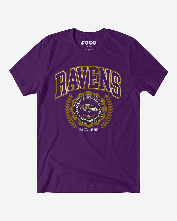 Baltimore Ravens Team Crest T-Shirt FOCO Team Purple S - FOCO.com