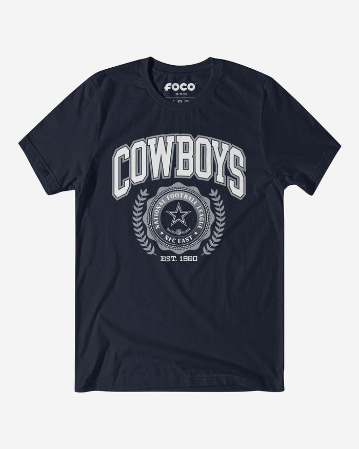 Dallas Cowboys Team Crest T-Shirt FOCO Navy S - FOCO.com