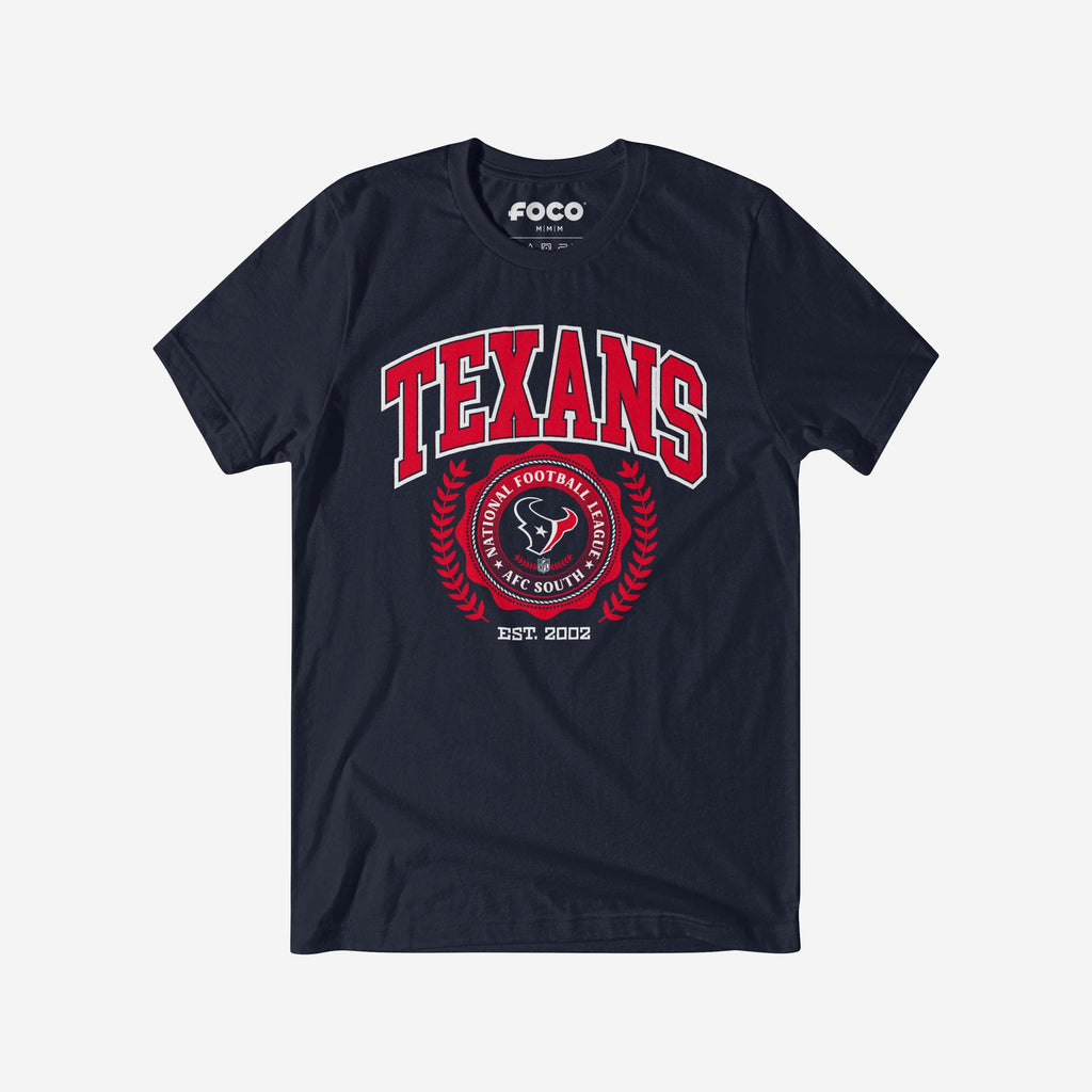 Houston Texans Team Crest T-Shirt FOCO Navy S - FOCO.com