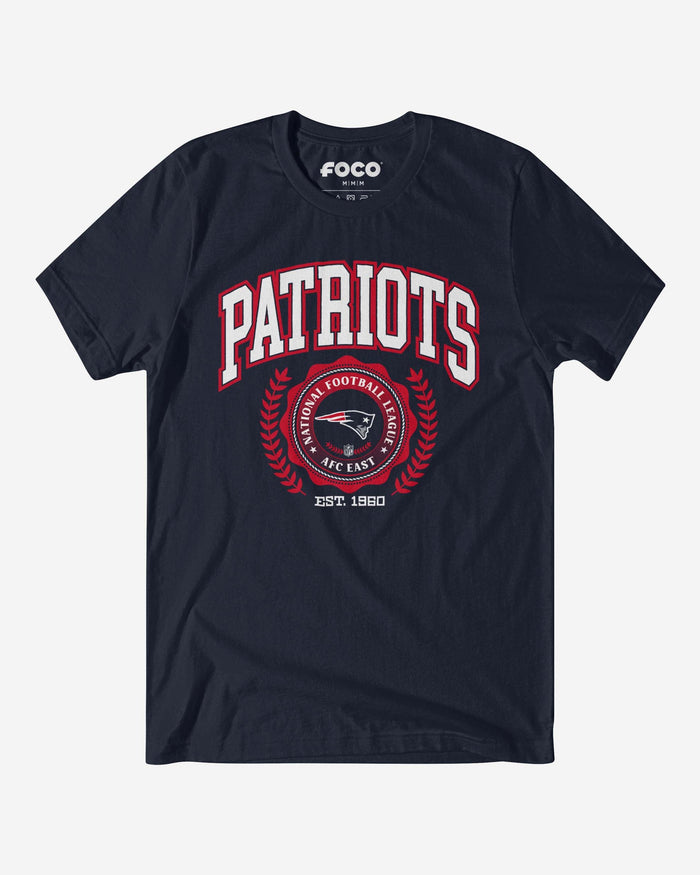 New England Patriots Team Crest T-Shirt FOCO Navy S - FOCO.com