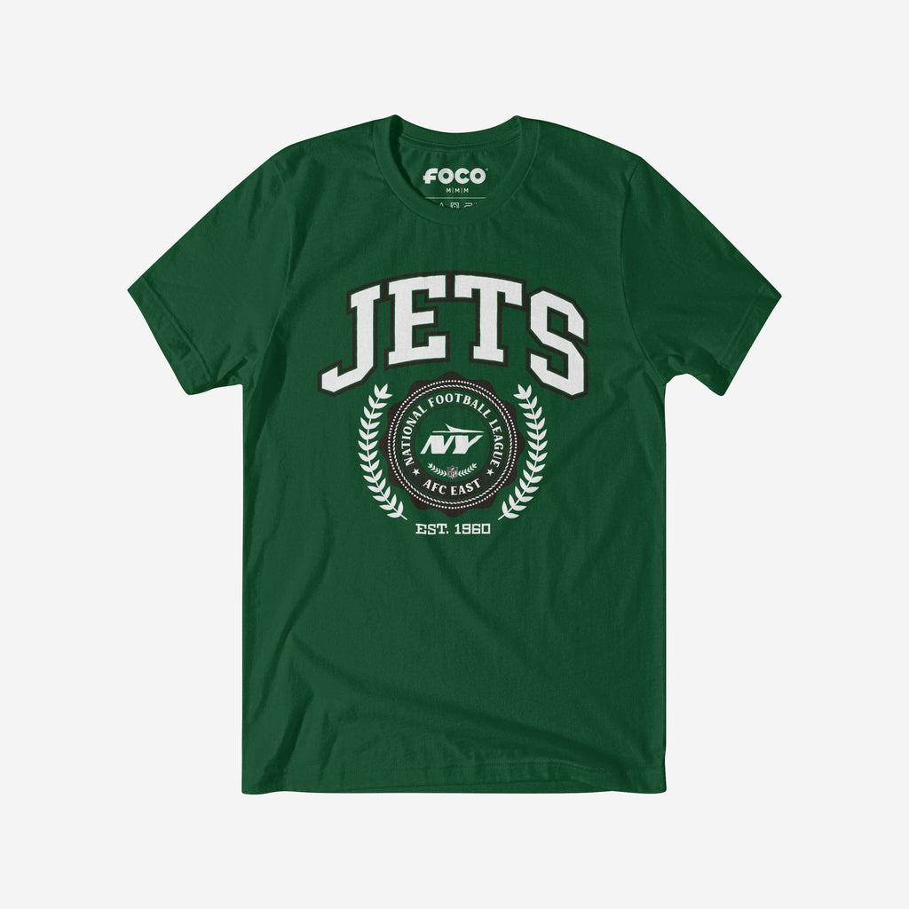 New York Jets Team Crest T-Shirt FOCO Evergreen S - FOCO.com