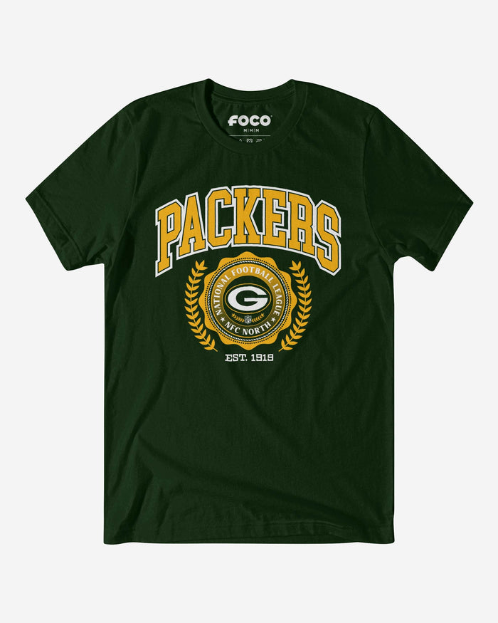 Green Bay Packers Team Crest T-Shirt FOCO Forest S - FOCO.com