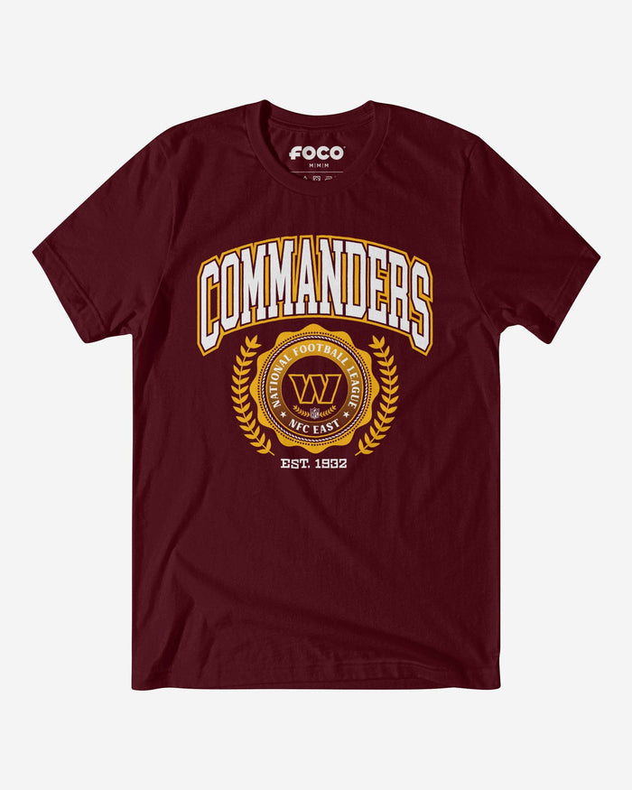 Washington Commanders Team Crest T-Shirt FOCO Maroon S - FOCO.com