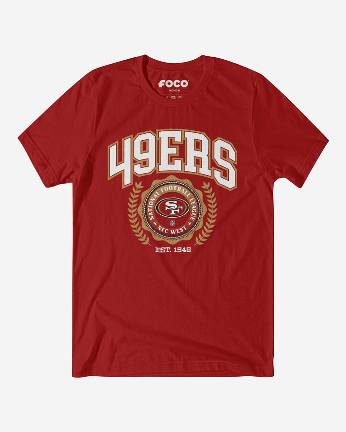 San Francisco 49ers Team Crest T-Shirt FOCO Canvas Red S - FOCO.com