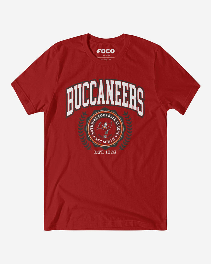 Tampa Bay Buccaneers Team Crest T-Shirt FOCO Canvas Red S - FOCO.com