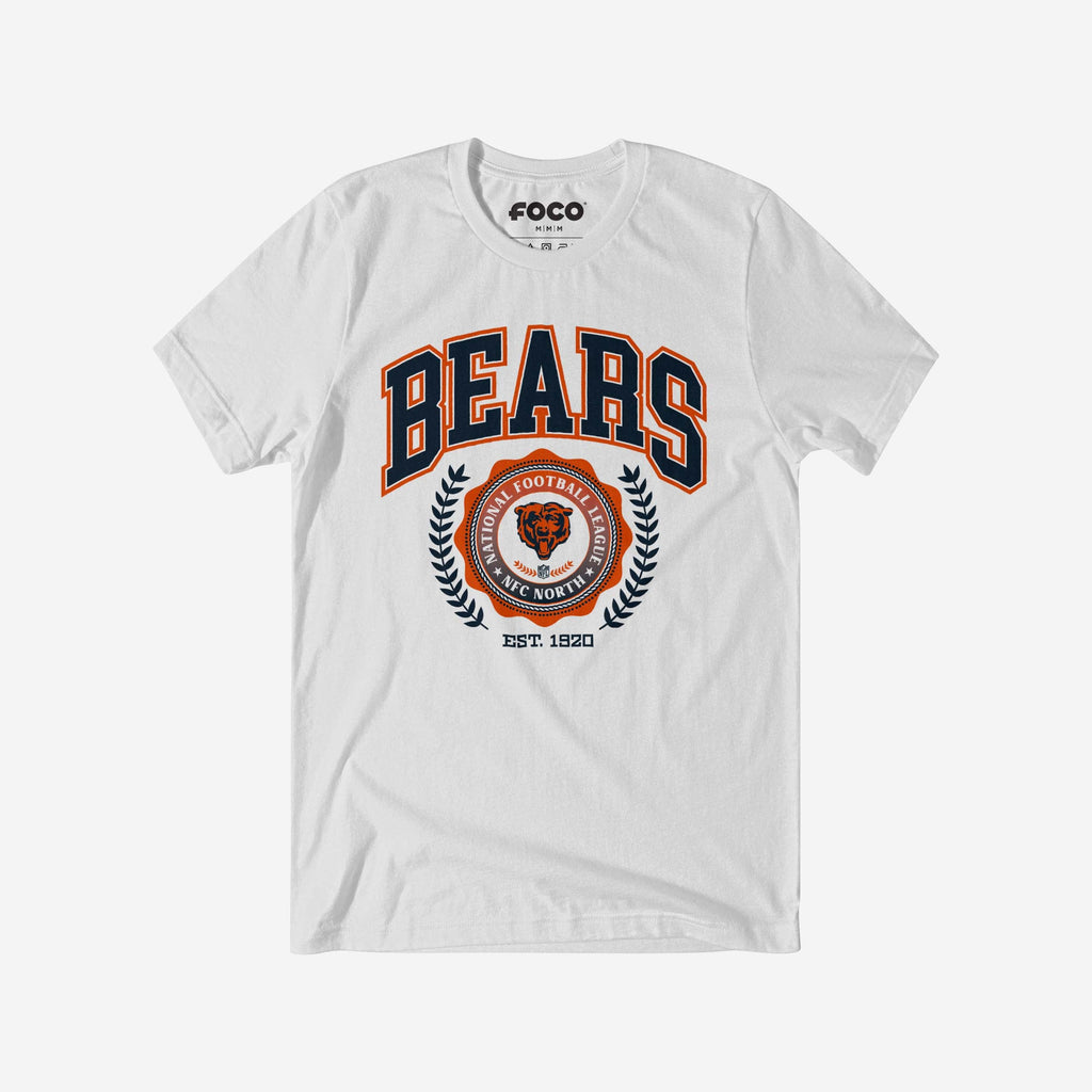 Chicago Bears Team Crest T-Shirt FOCO White S - FOCO.com