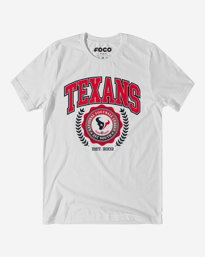 Houston Texans Team Crest T-Shirt FOCO White S - FOCO.com