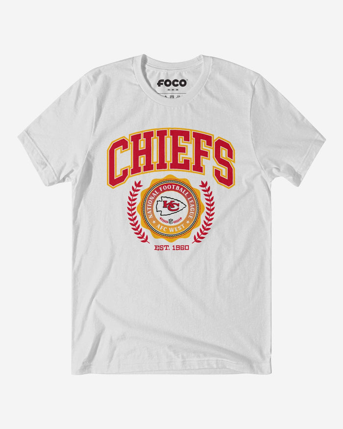 Kansas City Chiefs Team Crest T-Shirt FOCO White S - FOCO.com