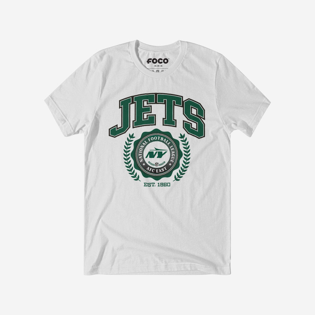 New York Jets Team Crest T-Shirt FOCO White S - FOCO.com