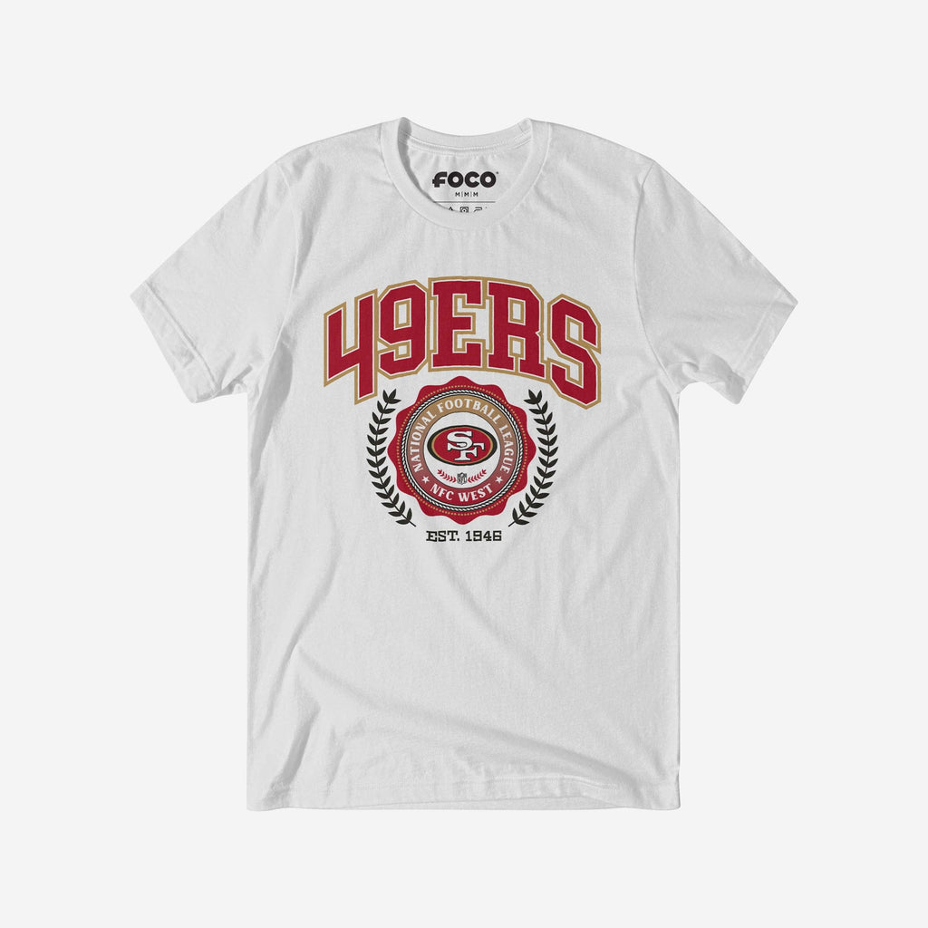 San Francisco 49ers Team Crest T-Shirt FOCO White S - FOCO.com