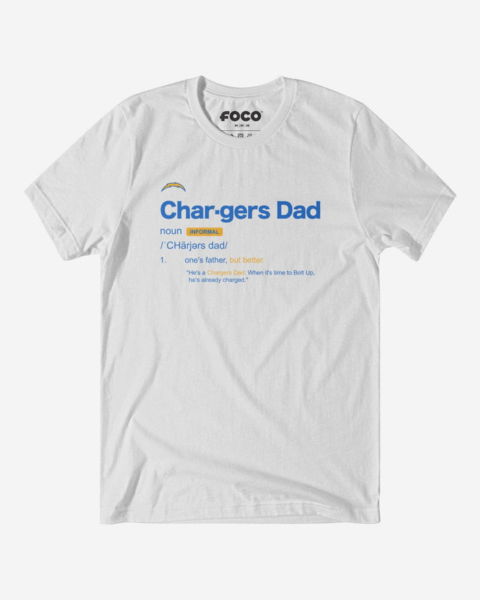 Los Angeles Chargers Dad Definition T-Shirt FOCO S - FOCO.com