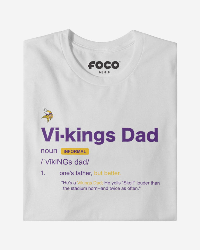 Minnesota Vikings Dad Definition T-Shirt FOCO S - FOCO.com