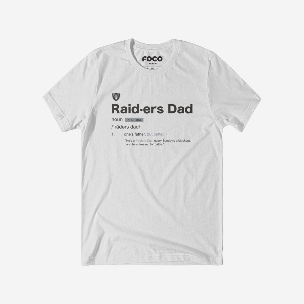 Las Vegas Raiders Dad Definition T-Shirt FOCO S - FOCO.com