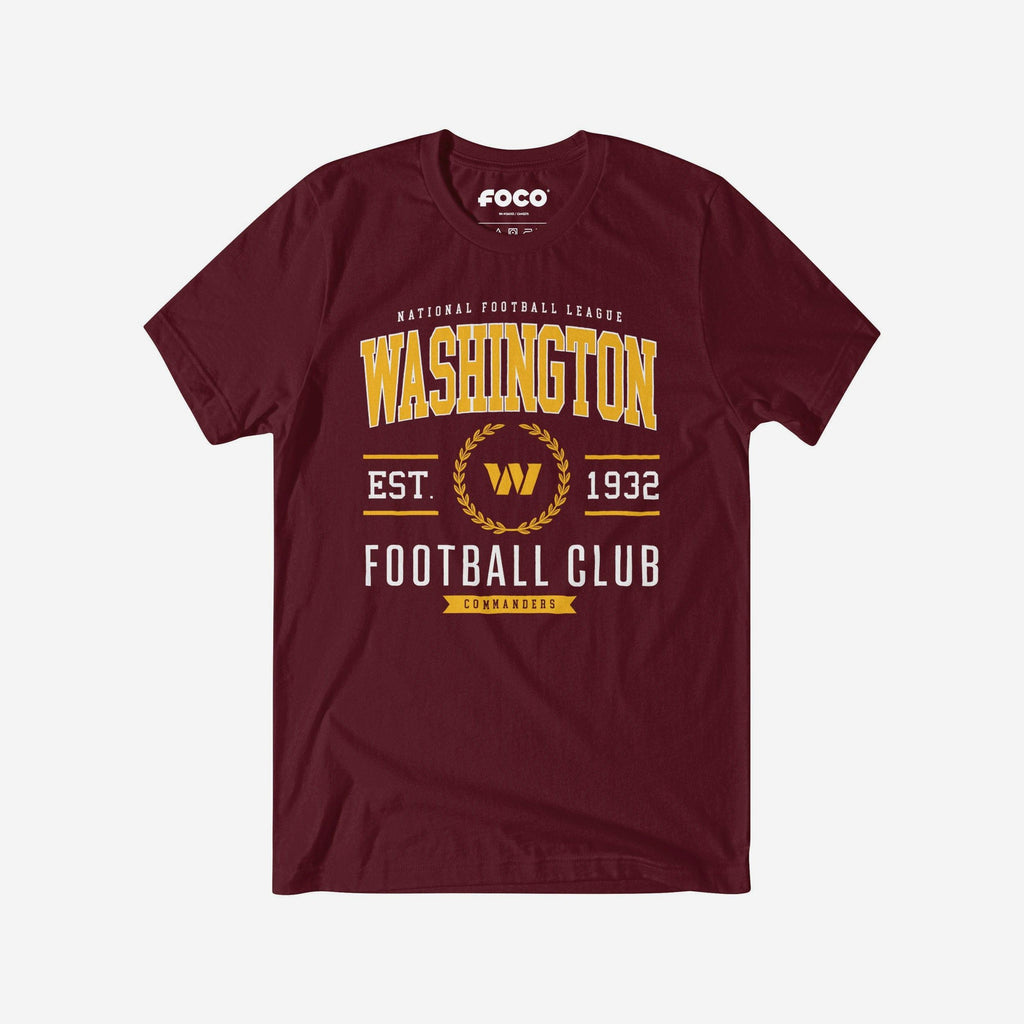Washington Commanders Football Club T-Shirt FOCO Maroon S - FOCO.com