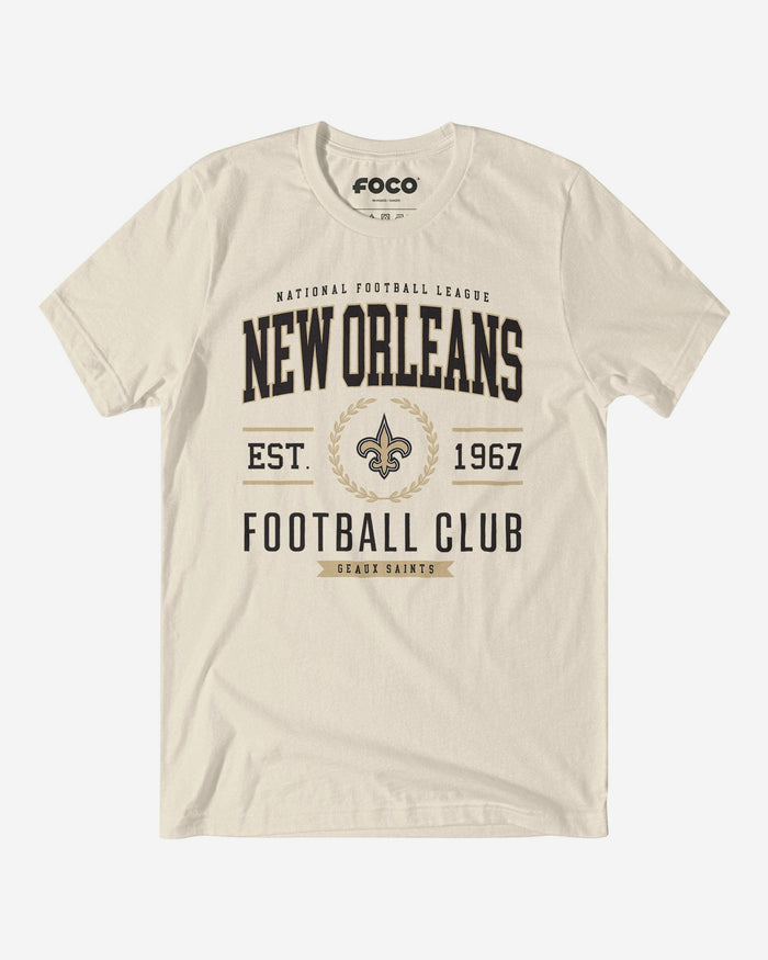 New Orleans Saints Football Club T-Shirt FOCO Natural S - FOCO.com