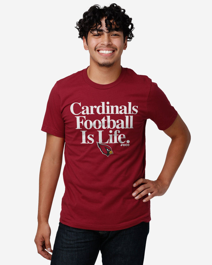 Arizona Cardinals Football is Life T-Shirt FOCO - FOCO.com