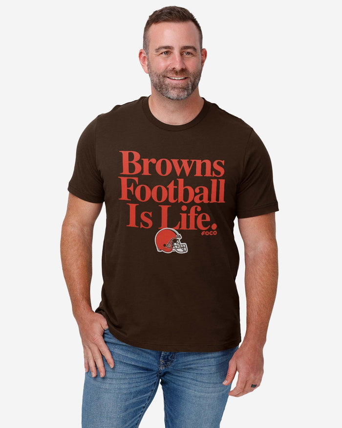 Cleveland Browns Football is Life T-Shirt FOCO - FOCO.com