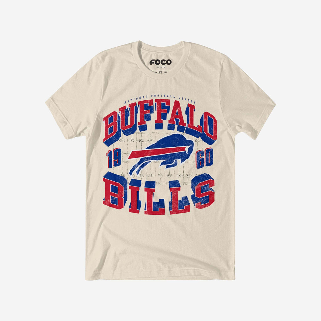 Buffalo Bills Field Arched Wordmark T-Shirt FOCO S - FOCO.com