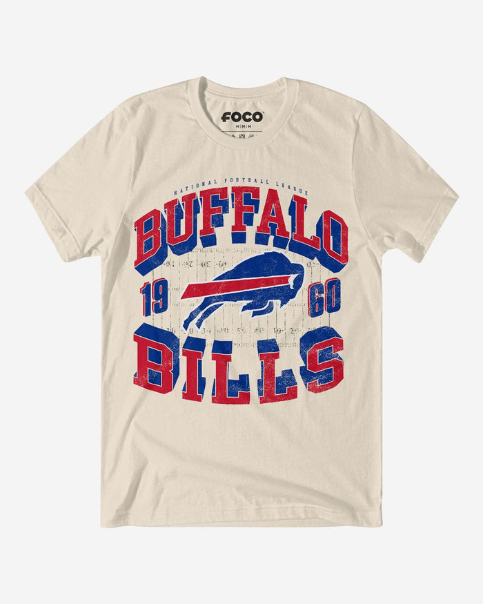 Buffalo Bills Field Arched Wordmark T-Shirt FOCO S - FOCO.com