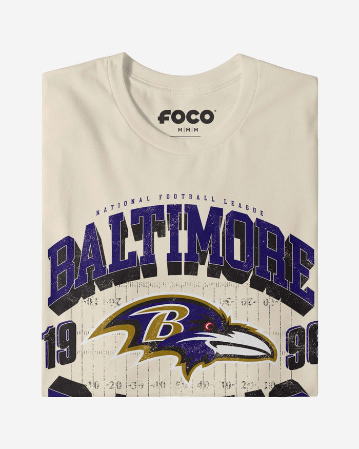 Baltimore Ravens Field Arched Wordmark T-Shirt FOCO - FOCO.com