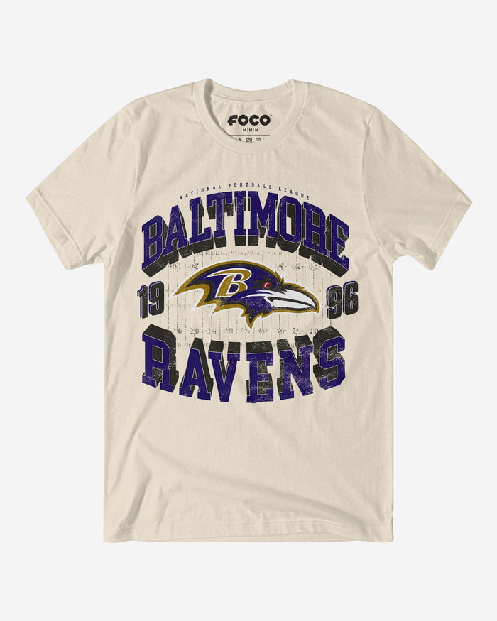 Baltimore Ravens Field Arched Wordmark T-Shirt FOCO S - FOCO.com