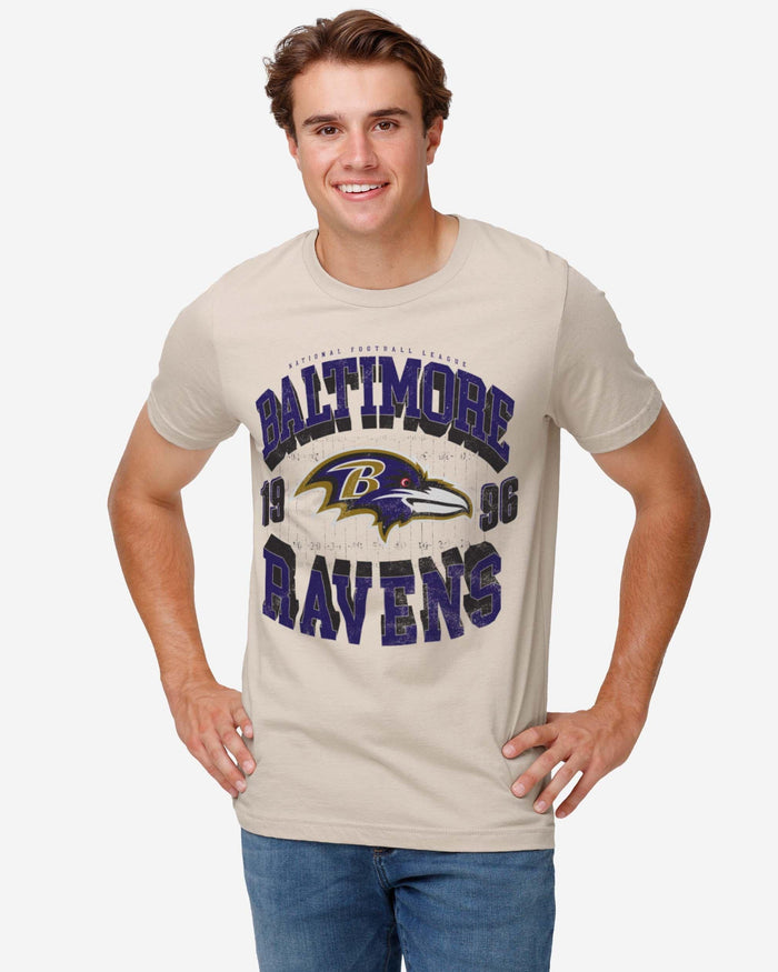 Baltimore Ravens Field Arched Wordmark T-Shirt FOCO - FOCO.com