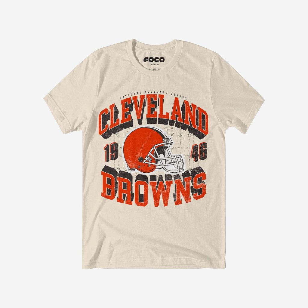 Cleveland Browns Field Arched Wordmark T-Shirt FOCO S - FOCO.com