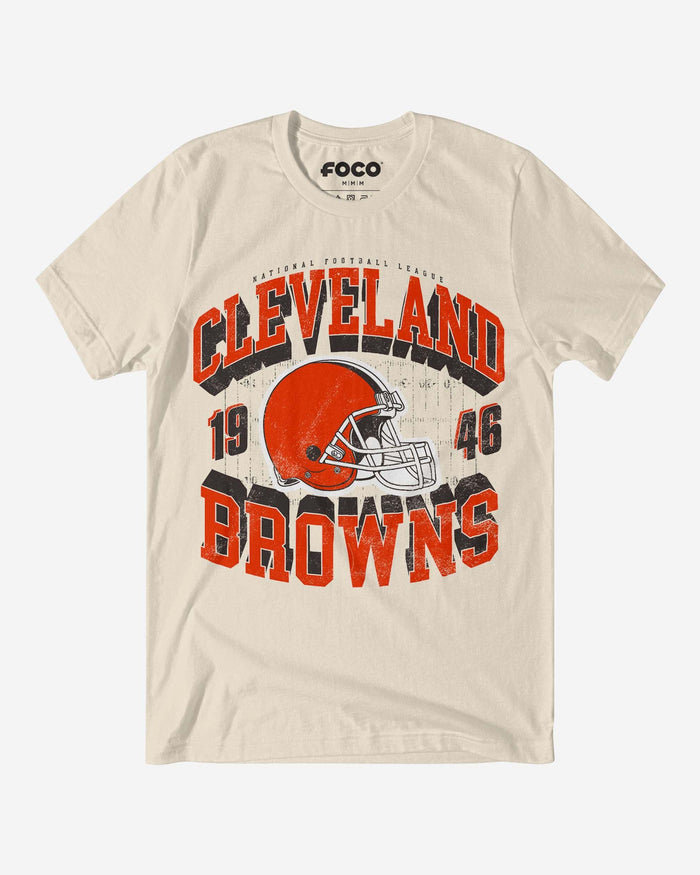 Cleveland Browns Field Arched Wordmark T-Shirt FOCO S - FOCO.com