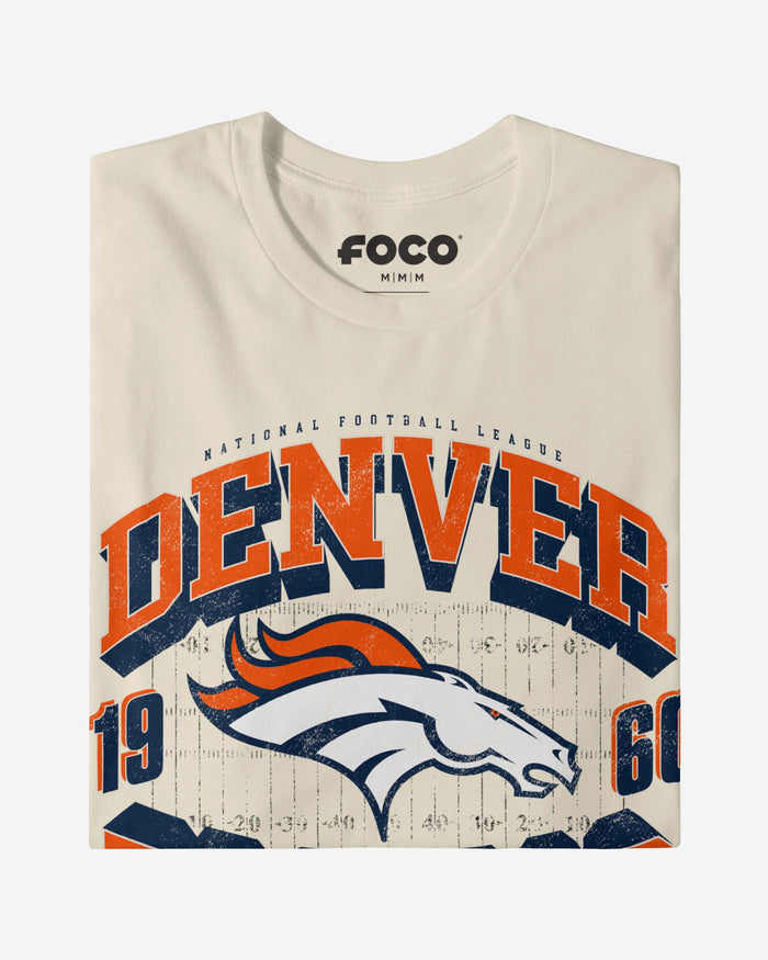 Denver Broncos Field Arched Wordmark T-Shirt FOCO - FOCO.com