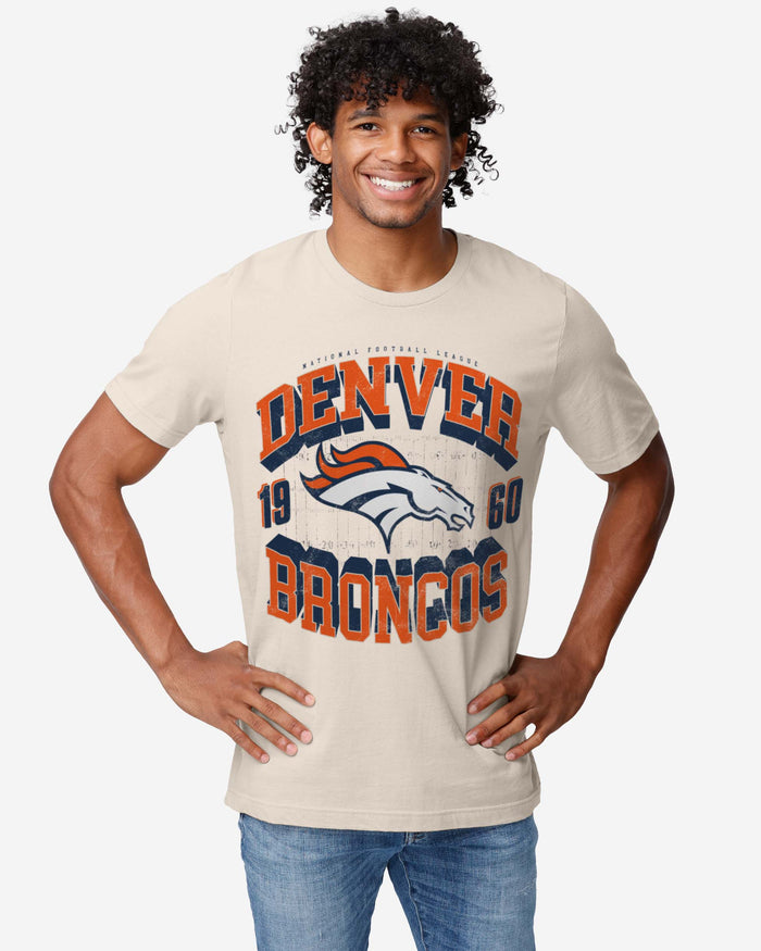 Denver Broncos Field Arched Wordmark T-Shirt FOCO - FOCO.com