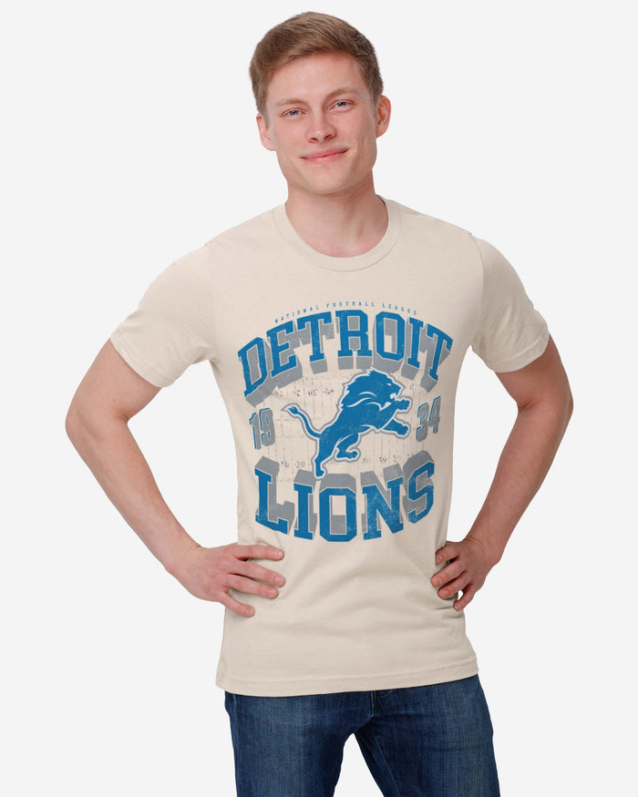 Detroit Lions Field Arched Wordmark T-Shirt FOCO - FOCO.com