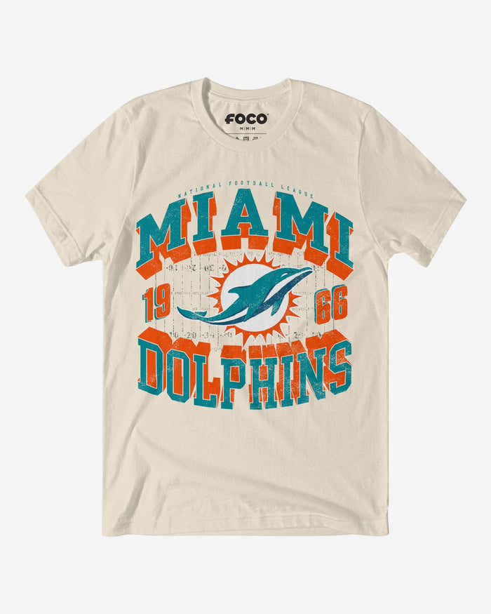 Miami Dolphins Field Arched Wordmark T-Shirt FOCO S - FOCO.com